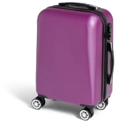 Valise cabine rigide trolley 4 roulettes 37L violet