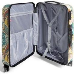 Valise cabine rigide trolley 4 roulettes 65L feuillage multicolore