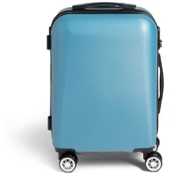 Valise cabine rigide trolley 4 roulettes 37L bleu