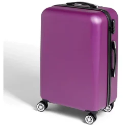 Valise cabine rigide trolley 4 roulettes 65L violet