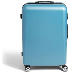 Valise cabine rigide trolley 4 roulettes 104L bleu clair