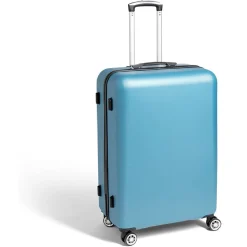 Valise cabine rigide trolley 4 roulettes 104L bleu clair
