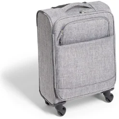 Valise cabine souple 30L polyester gris 35x21,5xH55cm