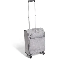 Valise cabine souple 30L polyester gris 35x21,5xH55cm