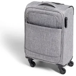 Valise cabine souple 30L polyester gris 35x21,5xH55cm