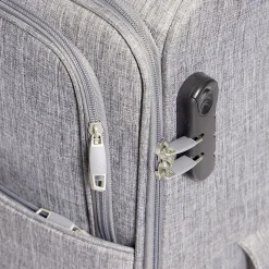 Valise cabine souple 30L polyester gris 35x21,5xH55cm