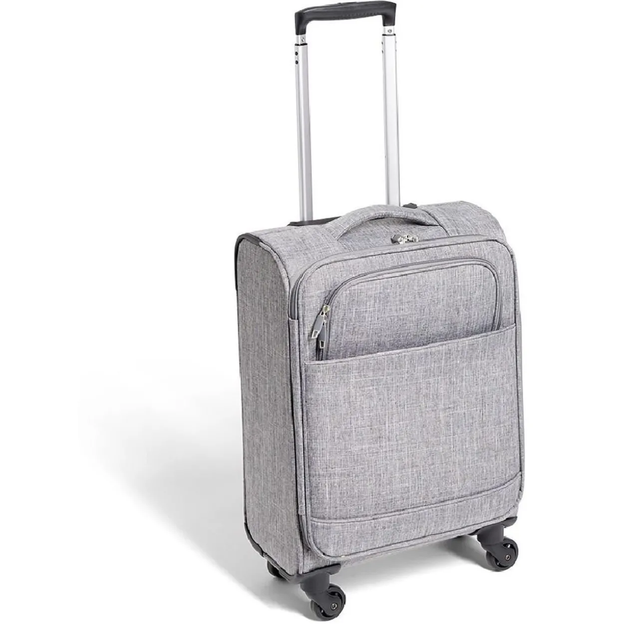 Valise cabine souple 30L polyester gris 35x21,5xH55cm