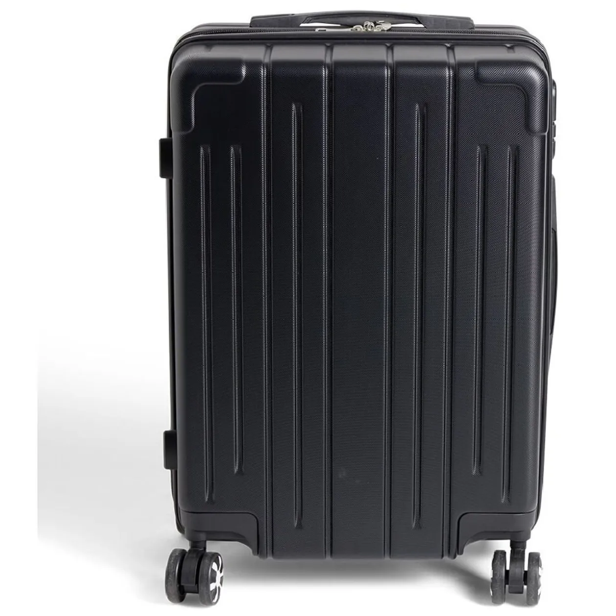 Valise cabine trolley à roulettes noir 38L petit modèle