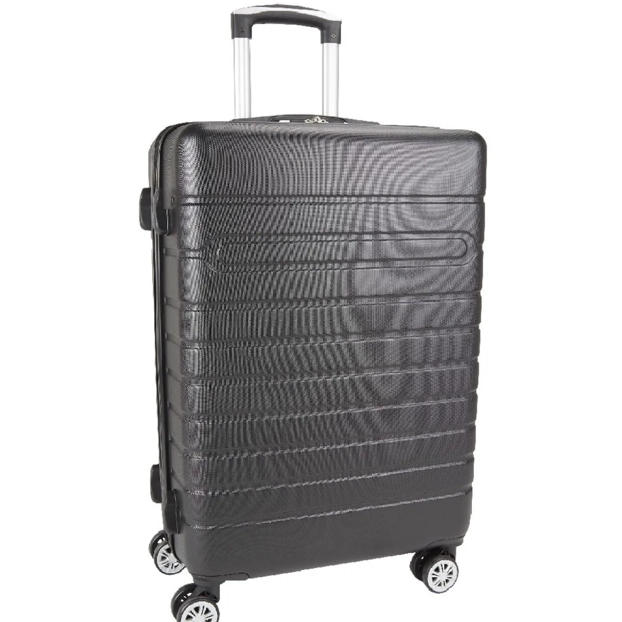 Valise rigide 4 roues 60L ABS noir L.66 cm