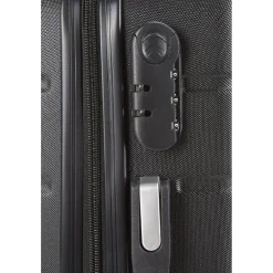 Valise rigide 4 roues 38L ABS noir L.56 cm