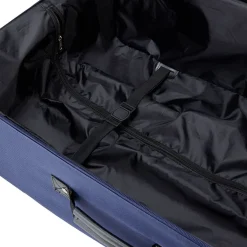 Valise souple 4 roues bleu H.75 cm