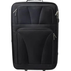 Valise souple 4 roues bleu H.65 cm