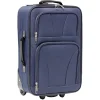 Valise souple 4 roues bleu H.55 cm