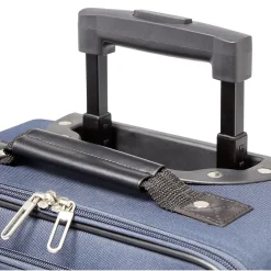 Valise souple 4 roues bleu H.55 cm