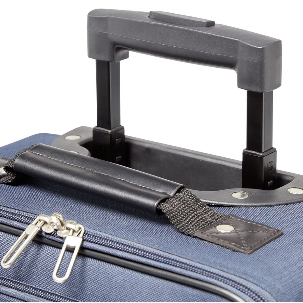 Valise souple 4 roues bleu H.55 cm