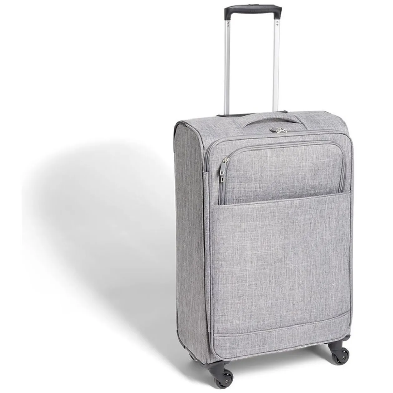 Valise souple 50L polyester gris 42x24,5xH68cm