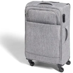 Valise souple 50L polyester gris 42x24,5xH68cm