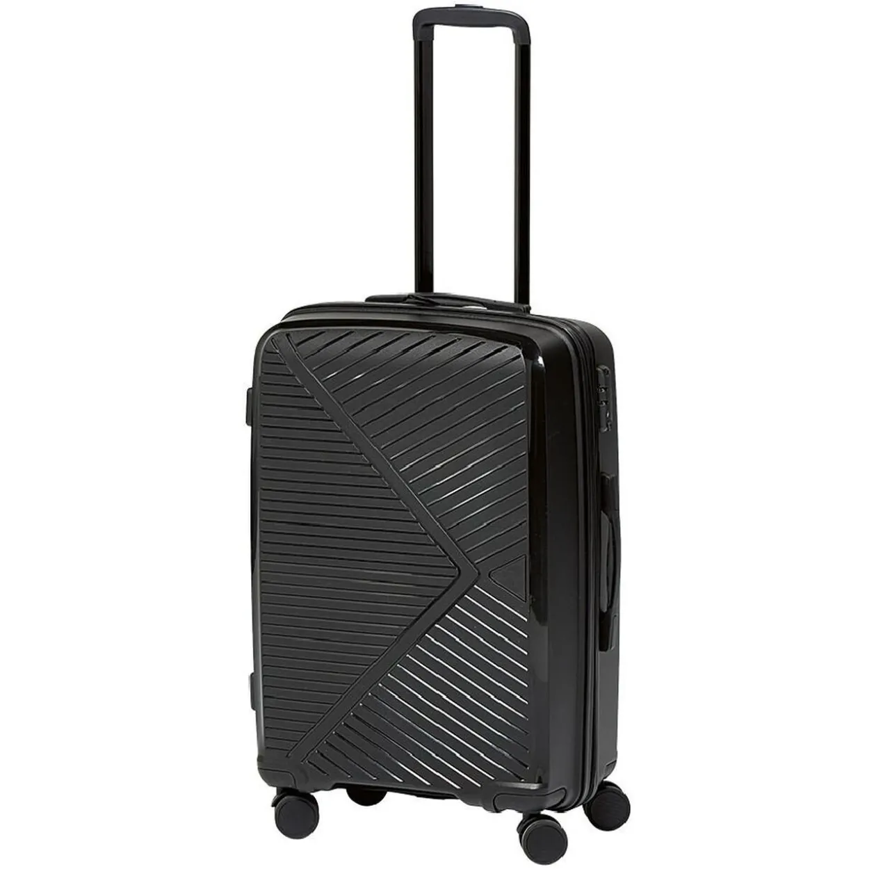 Valise sur roulettes noir H68 cm