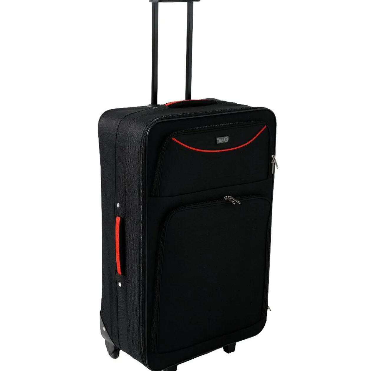 Valise trolley à roulette souple bleu marine L