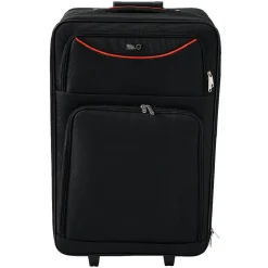 Valise trolley à roulette souple bleu marine L