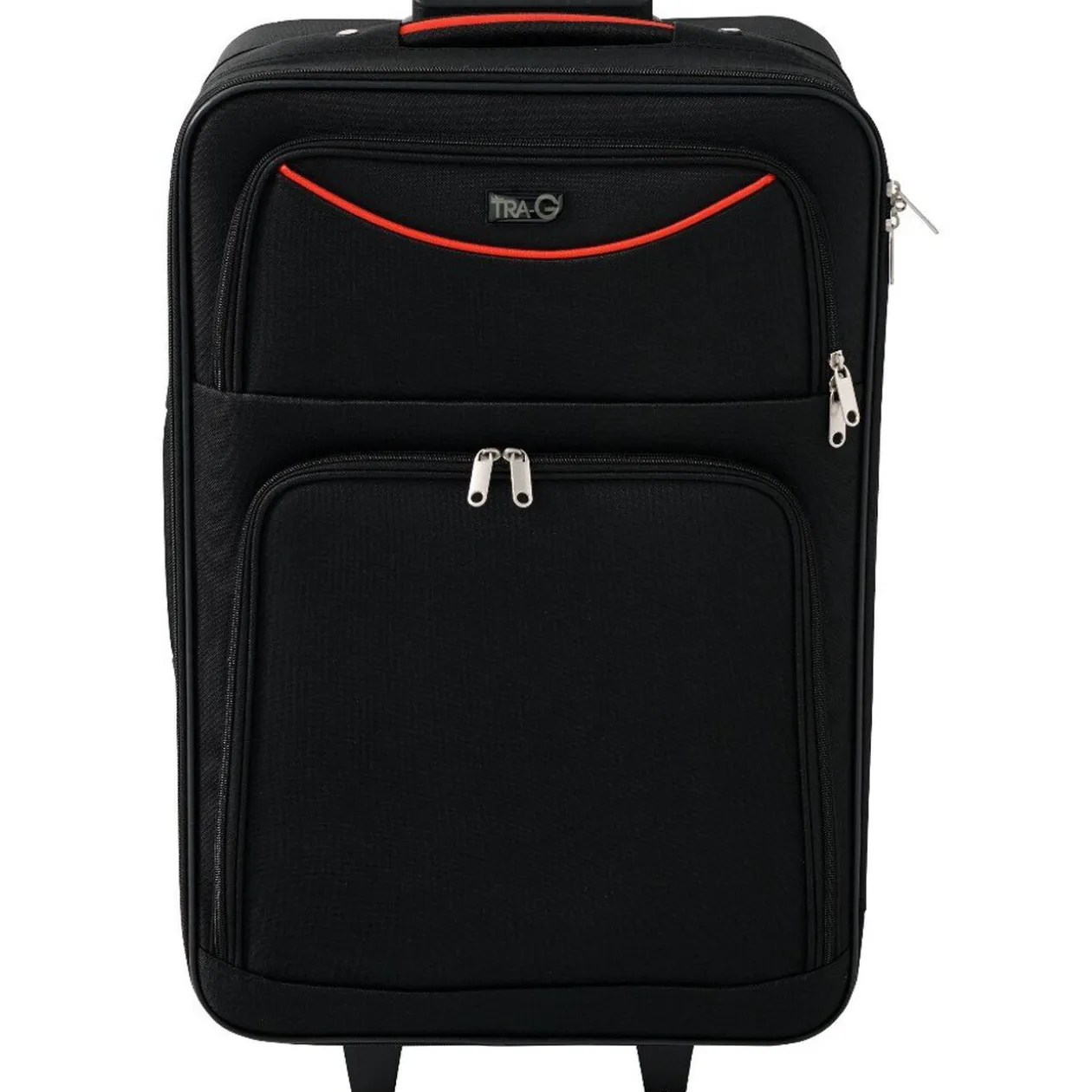 Valise trolley à roulettes souple bleu marine M