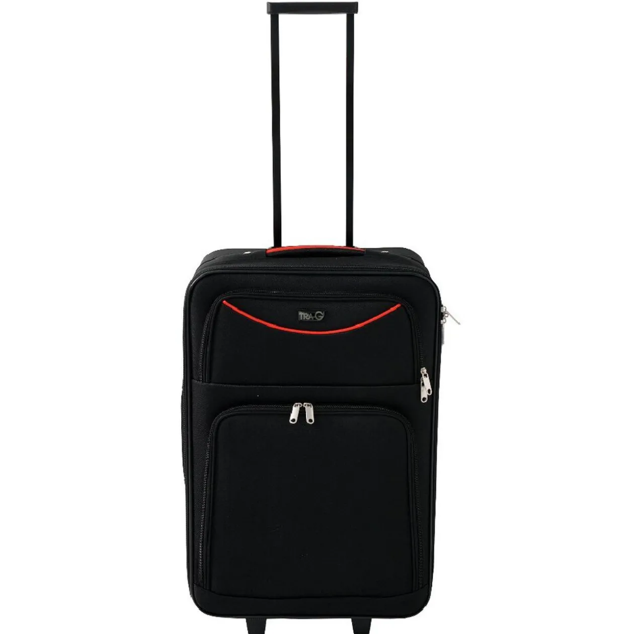 Valise trolley à roulettes souple bleu marine M