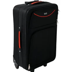 Valise trolley à roulettes souple bleu marine M