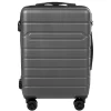 Valise trolley ABS rigide 4 roues gris L. 50 cm