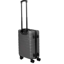 Valise trolley ABS rigide 4 roues gris L. 50 cm