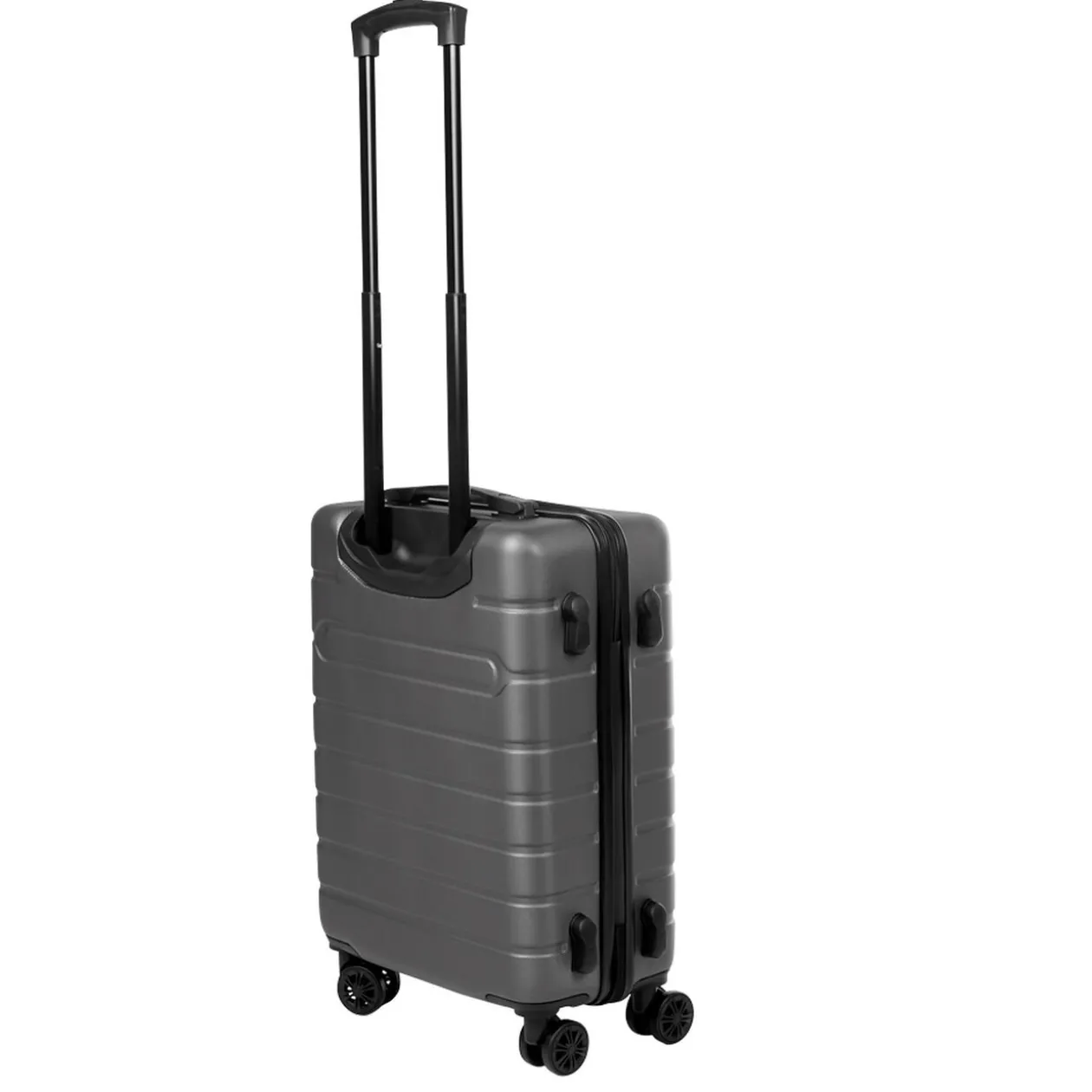 Valise trolley ABS rigide 4 roues gris H50cm
