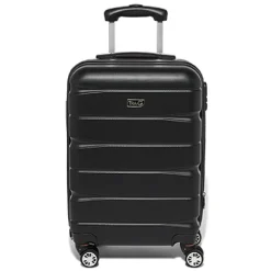 Valise trolley noir pvc
