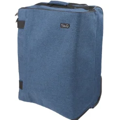Valise trolley pliable bleue