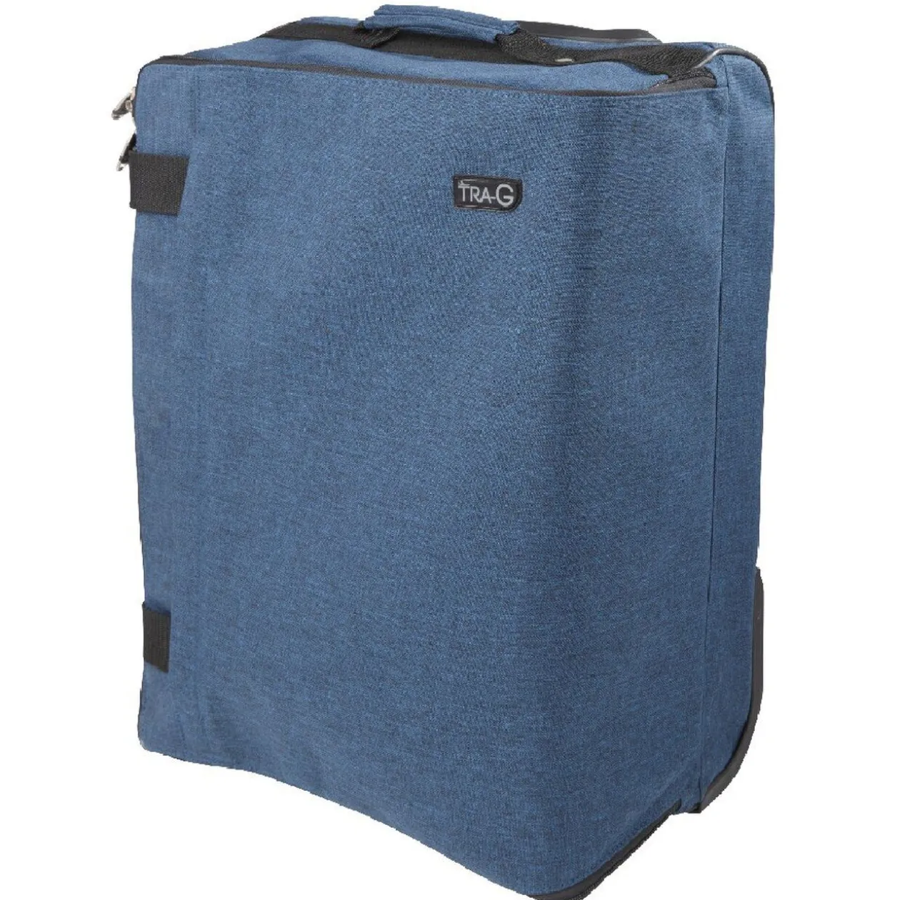 Valise trolley pliable bleue