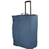 Valise trolley pliable bleue