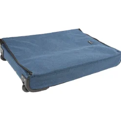 Valise trolley pliable bleue