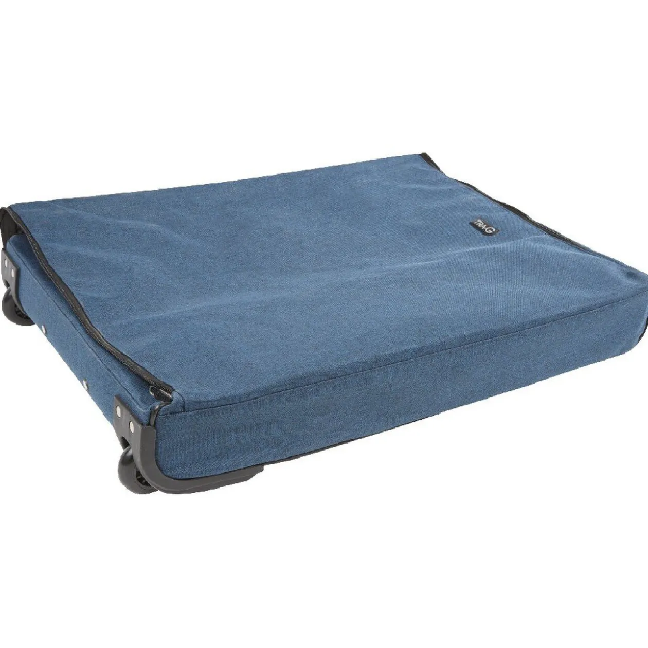 Valise trolley pliable bleue