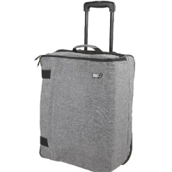 Valise trolley pliable grise et noire