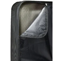 Valise trolley rectangulaire noire à roulettes