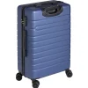 Valise trolley rigide 4 roues bleu marine L. 60 cm
