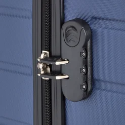 Valise trolley rigide 4 roues bleu marine L. 60 cm