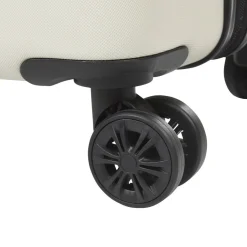 Valise trolley rigide 4 roues blanche 50cm