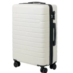 Valise trolley rigide 4 roues blanche 60cm