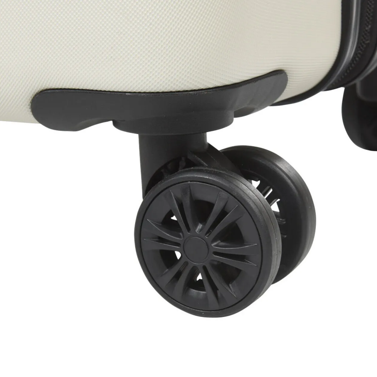 Valise trolley rigide 4 roues blanche 60cm