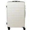 Valise trolley rigide 4 roues blanche 70cm