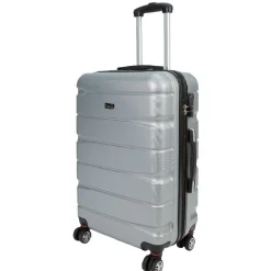 Valise trolley rigide abs gris argenté H60 cm