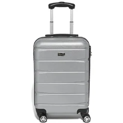 Valise trolley rigide abs gris argenté H50 cm