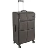 Valise trolley souple roues multidirectionnelles gris H70 cm