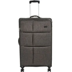 Valise trolley souple roues multidirectionnelles gris H70 cm
