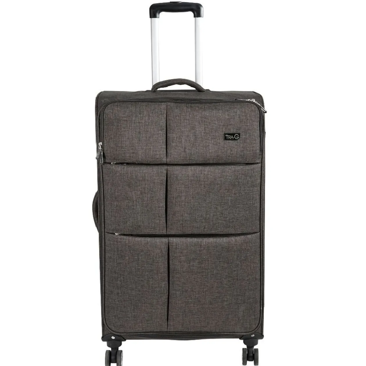 Valise trolley souple roues multidirectionnelles gris H70 cm