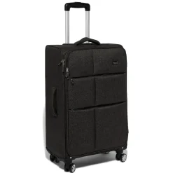 Valise trolley souple roues multidirectionnelles gris H60 cm